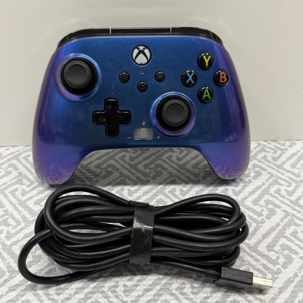PowerA Enhanced Wired Controller Xbox Series X|S One Windows Nebula Purple Blue